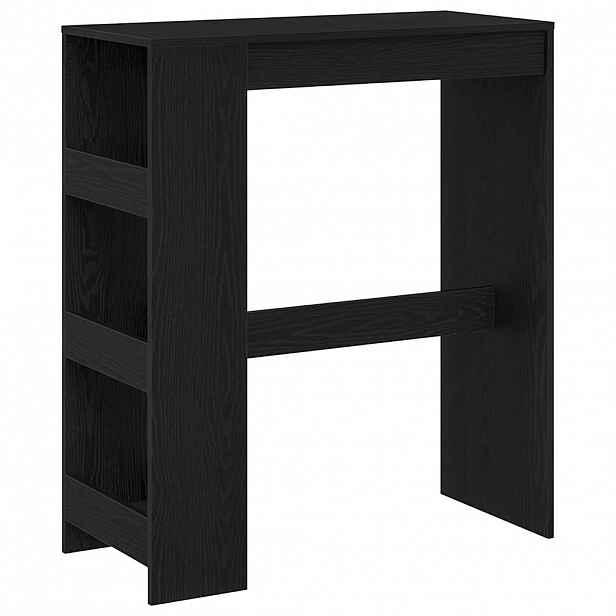 vidaXL Barový stůl s regály černý dub 90 x 40 x 103,5 cm, konstrukční dřevo