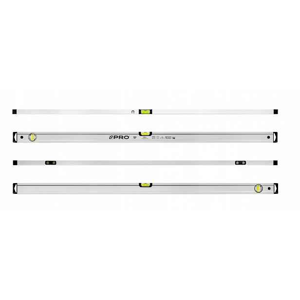 Vodováha PRO600 eloxovaná stříbrná s magnety 120 cm (1,2 m) Pro