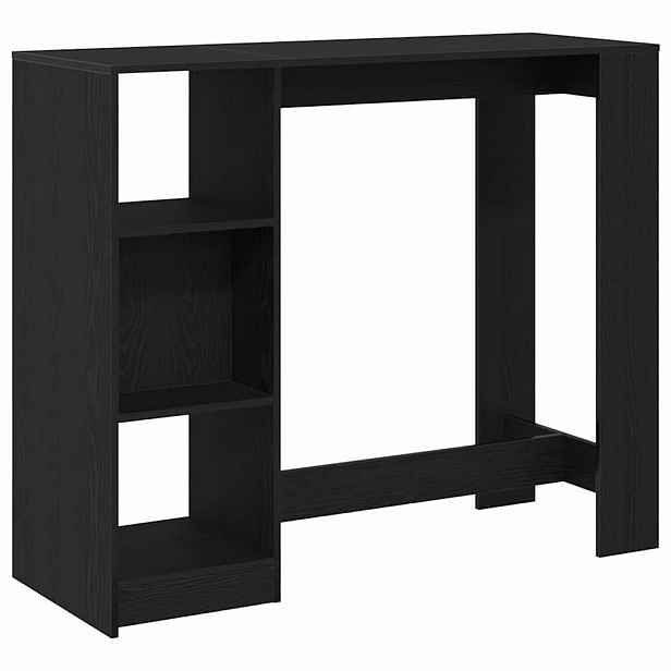 vidaXL Barový stůl 124 x 46 x 103.5 cm Kompozitní dřevo Černý dub