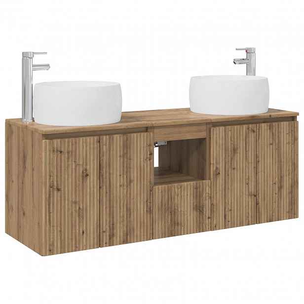 vidaXL Sada koupelnových skříněk 3 ks Dub artisan 49,5 x 44,5 x 66 cm
