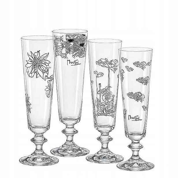 Crystalex Sklenice na sekt By Mucha 205 ml 4 ks