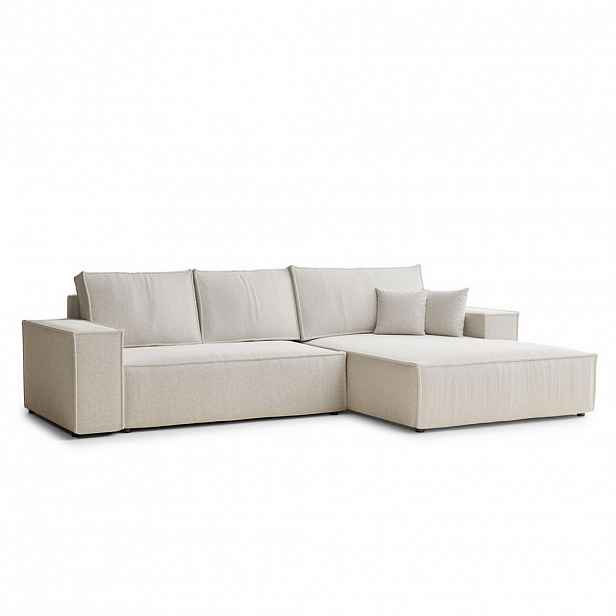 Maison de Reve ROHOVÁ SEDAČKA s funkcí spaní Maze, textil, světle béžová