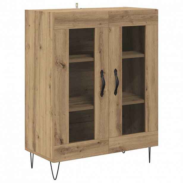 vidaXL Servírovací skříň Artisanový dub 69,5 x 34 x 90 cm