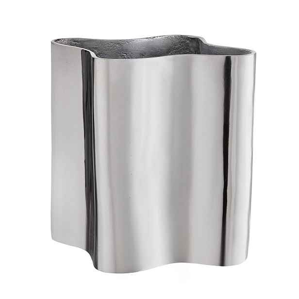 CHROME Váza 30 cm - stříbrná