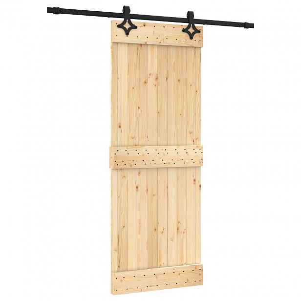 vidaXL Posuvné dveře 80 x 210 cm Masivní borové dřevo (neupravené)
