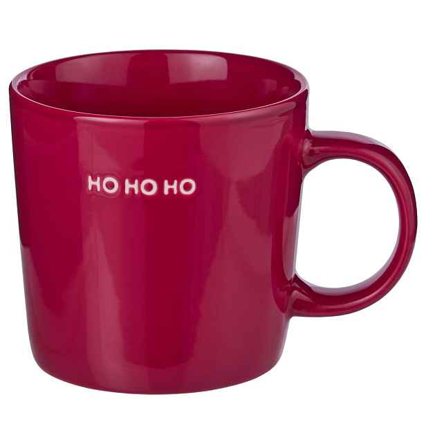 GOOD VIBES Hrnek "HoHoHo" 400 ml -  červená