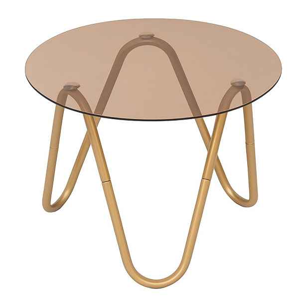 Kulatý odkládací stolek se skleněnou deskou ø 50 cm Ventana Round – Leitmotiv