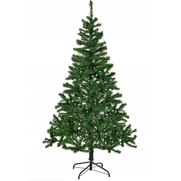 Umělý vánoční stromek 180 cm Realistický Smrk 500 větviček Pvc Kovový stojan