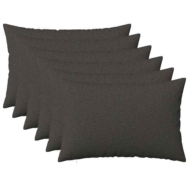 vidaXL Povlak na polštář 6 ks HEERLEN Tmavě šedá 50 x 80 cm Textil