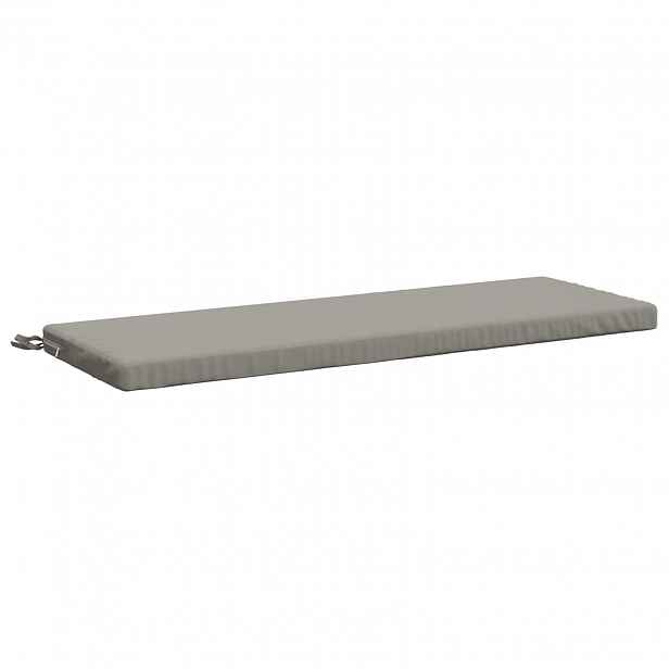 vidaXL Polštář na lavici SOEST 100% polyester Šedá 110 x 40 x 5 cm