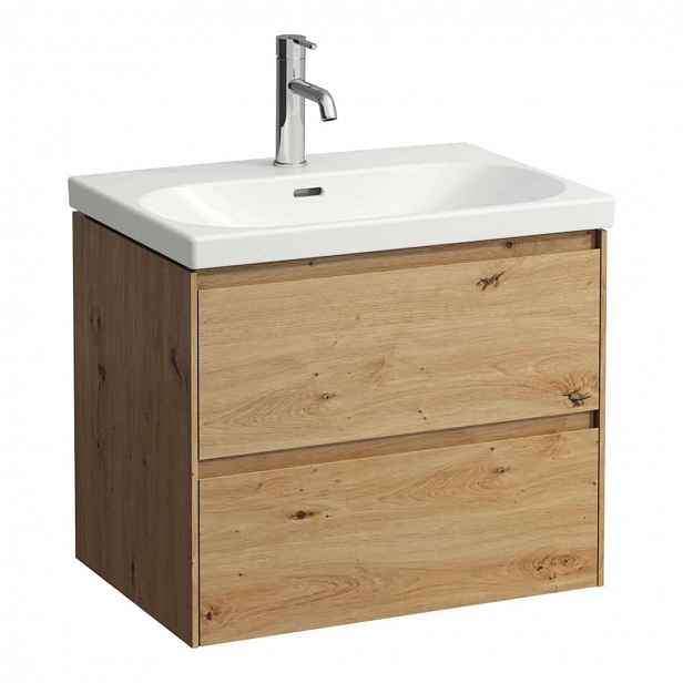 Laufen Lani - Umyvadlová skříňka, 64x44x52 cm, 2 zásuvky, dub H4035421122671