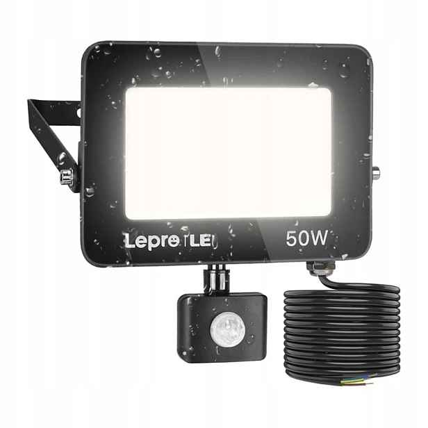 Led reflektor Lepro 340006-DW-EU 50W IP65 Snímač pohybu soumraku 5000K