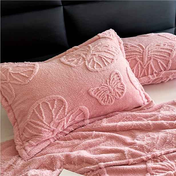 TEMU 2-balení povlaků na polštáře s motýly, měkká tafetová látka, lze prát v pračce 48X74 cm, chránič polštáře na zip, bez potisku, bytová dekorace