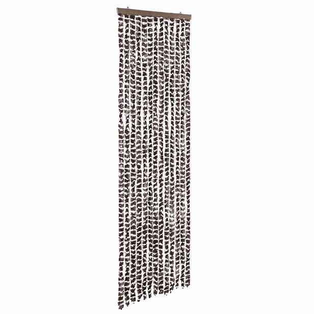vidaXL Závěs proti hmyzu hnědo-bílý 56 x 185 cm Chenille