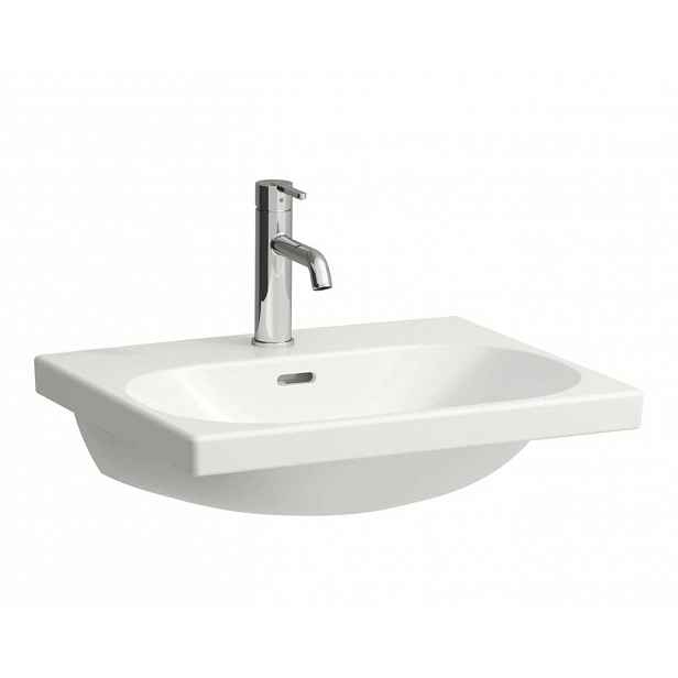 Laufen Lua - Umyvadlo nábytkové 55x46 cm, s přepadem, otvor pro baterii, LCC, bílá H8160824001041