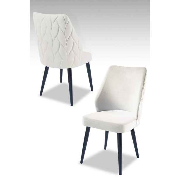 Sada židlí (2 kusy) Pufi - Cream, Black