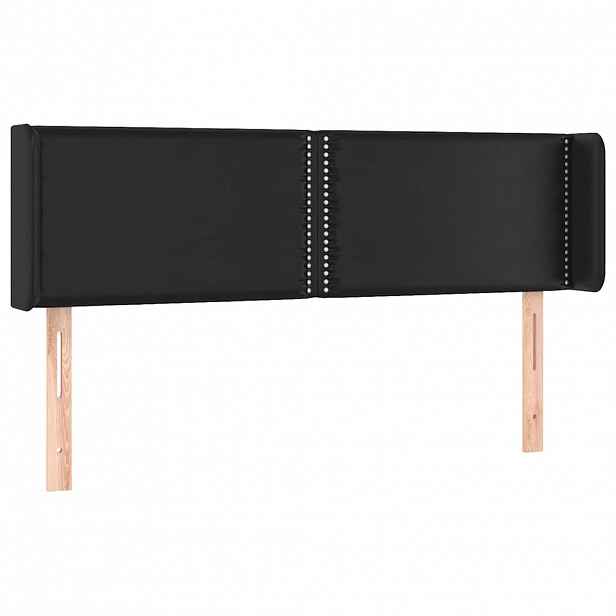 vidaXL Čelo postele typu ušák černé 147x16x78/88 cm umělá kůže