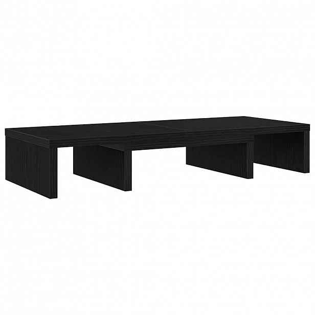 vidaXL Nastavitelný stojan na monitor, černý dub 60 x 24 x 10,5 cm, konstrukční dřevo