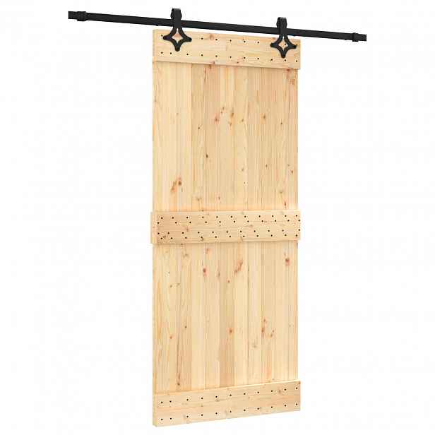vidaXL Posuvné dveře 90 x 210 cm Masivní borové dřevo (neupravené)