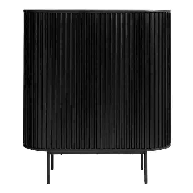 Černá skříňka v dekoru dubu 125x110 cm Siena – Unique Furniture