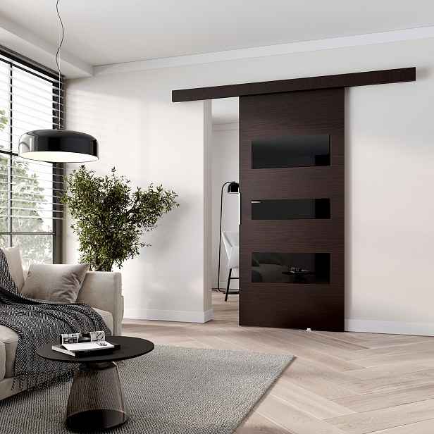 Interiérové dveře na stěnu BARRET 3 - 86 cm, wenge