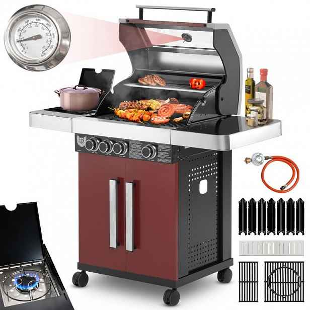 Plynový gril BBQ Chief 6.0, červená