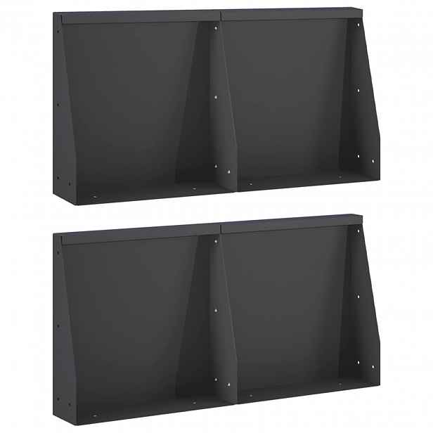 vidaXL Opěrná zeď 4 ks 40 x 12 x 30 cm Ocel Černá