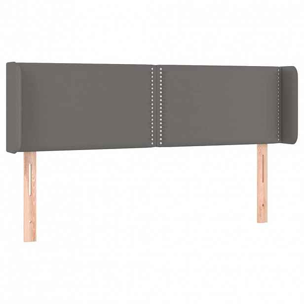 vidaXL Čelo postele typu ušák šedá 147 x 16 x 78/88 cm umělá kůže