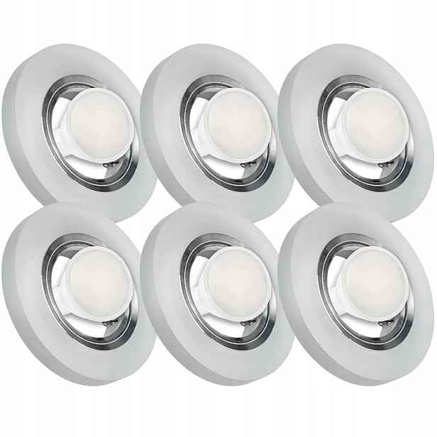 6X Skleněná Zapuštěná Lampička Velmi Silné Sklo 7W Led Žárovka
