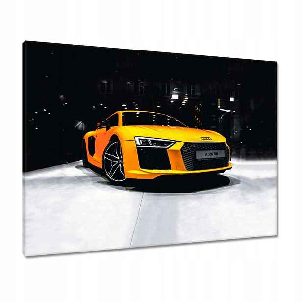 Obrazy 80x60 Žluté Audi Audica R8