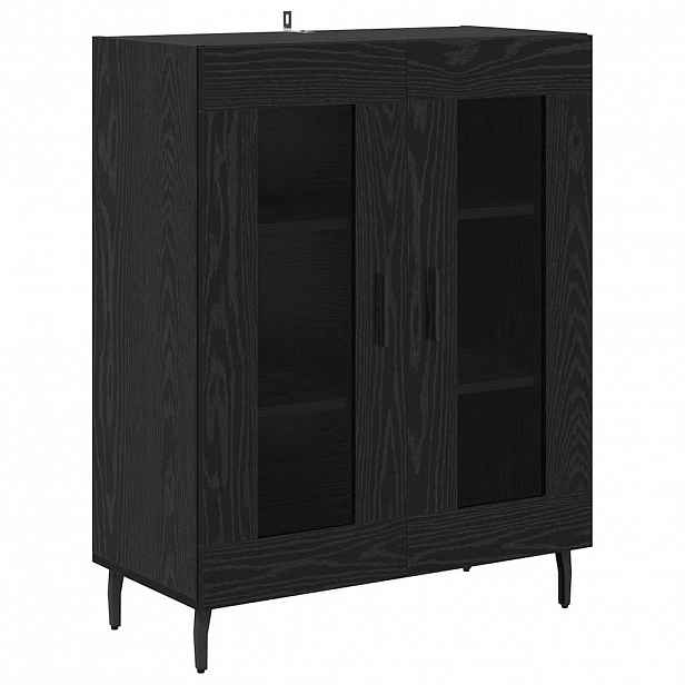 vidaXL Servírovací skříň Černý dub 69,5 x 34 x 90 cm Kompozitní dřevo