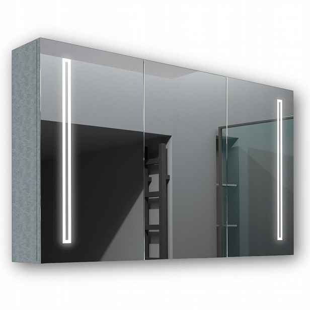 Dřevěná skříňka 120x70 Led zrcadlo Venus Beton
