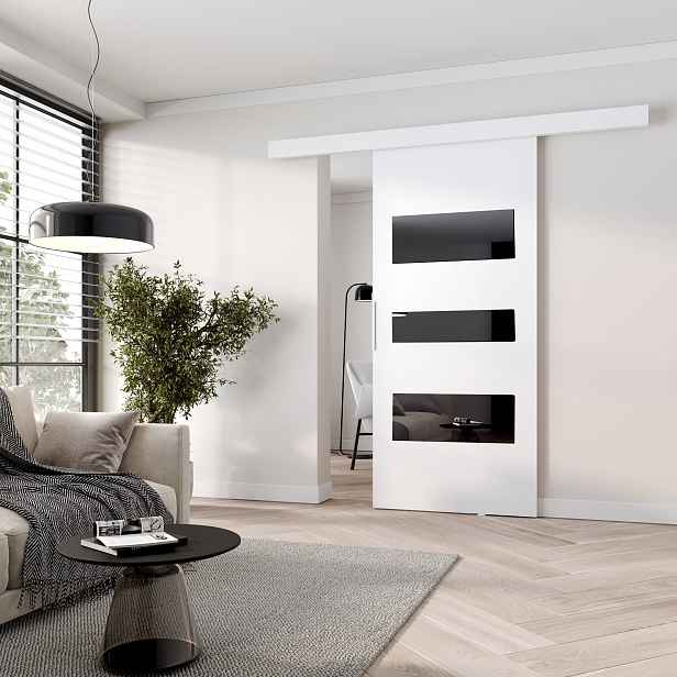 Interiérové dveře na stěnu BARRET 3 - 96 cm, bílé