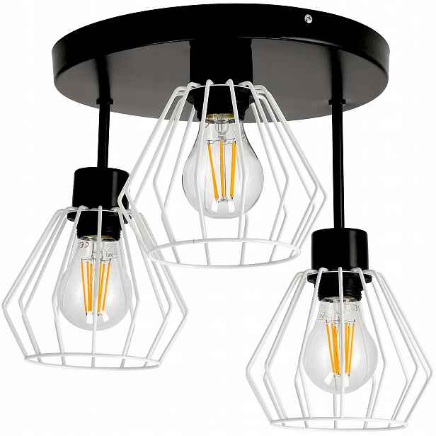 Lustrová Led Závěsná Stropní Lampa Diamant Bílá