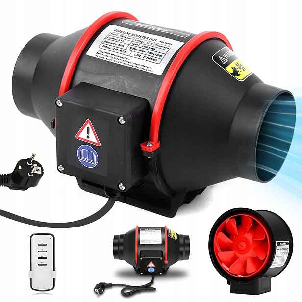 Odsávací Kanálový Ventilátor S 2 Rychlostními Stupni, Tichý, 540 M³/h, Vhodný Do Kuchyně
