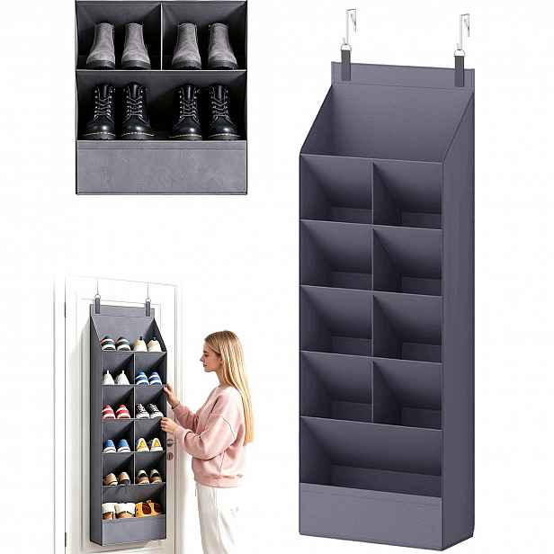 Organizér Na Dveře Do Skříně Koš Na Boty 6 Polic 10 Kapes 42x120 cm