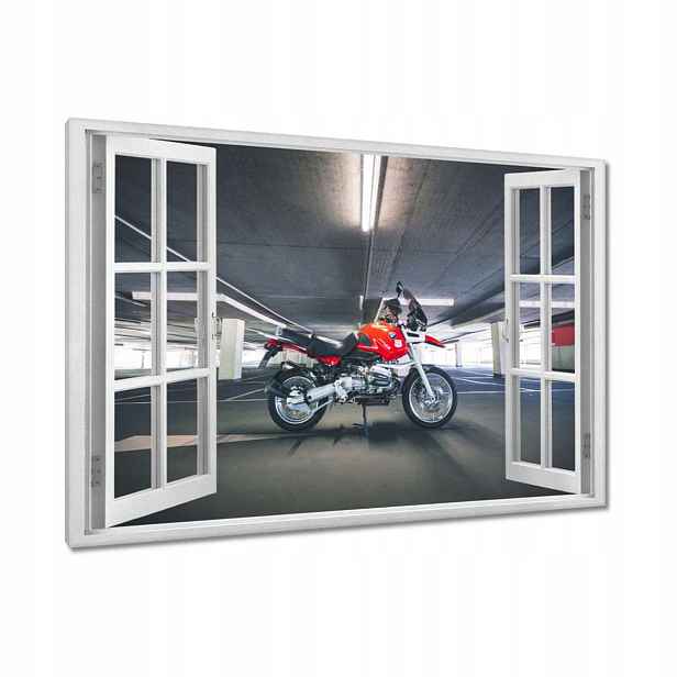 Obrazy 120x80 Červený motocykl Bmw
