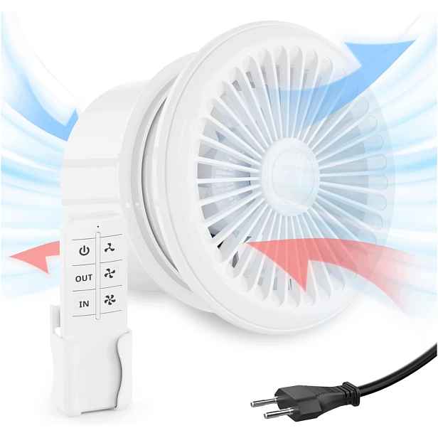 Odtahový ventilátor 100 mm Dálkové ovládání ventilace Tichý vzduch Hg Power SX100 3Biegi