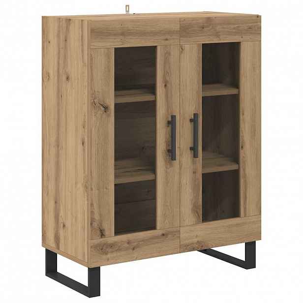 vidaXL Servírovací skříň Artisanový dub 69,5 x 34 x 90 cm