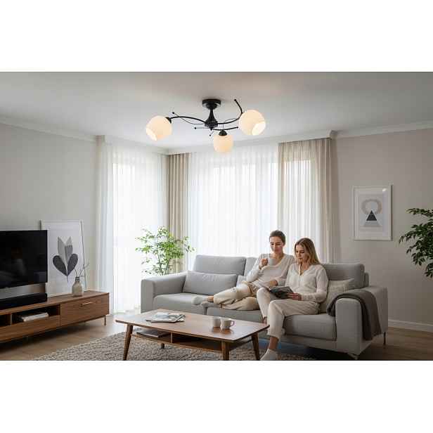 Euro-Lamp Stropní Svítidlo Eliza 3 Černá stínidlo bílá Výrobce