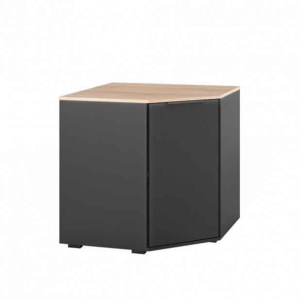 Vicco PŘÍBORNÍK Betti Anthracite/Sonoma 77.9 x 77.9 cm s 1 dveřmi