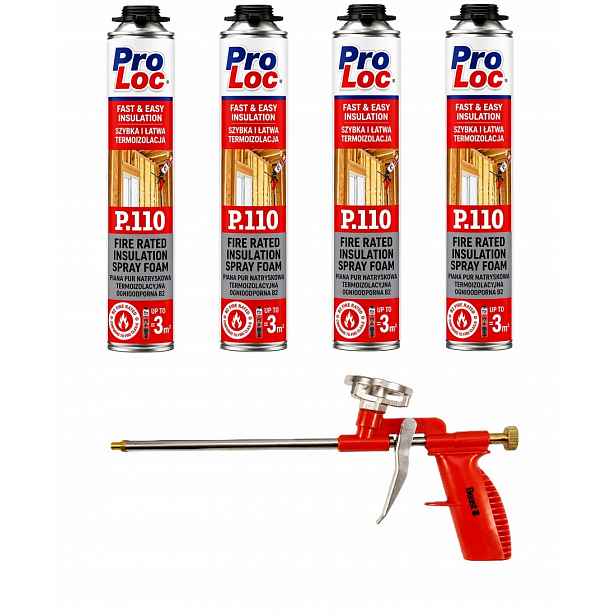 x4 Pur pěna Termoizolační protipožární stříkací pěna ProLoc P110