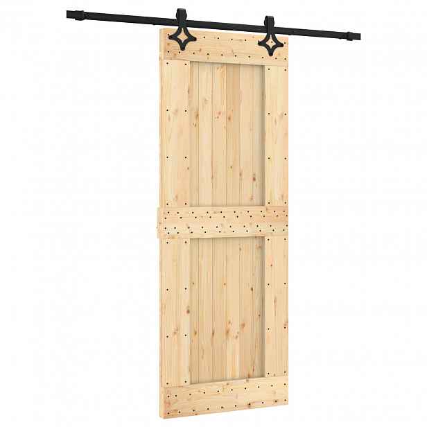 vidaXL Posuvné dveře 80 x 210 cm Masivní borové dřevo (neupravené)