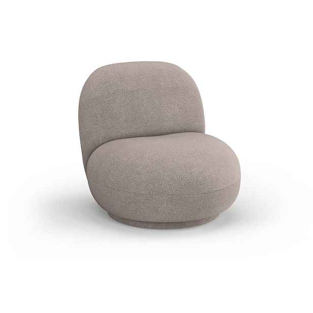 Béžové křeslo z textilie bouclé Chuck – Micadoni Home