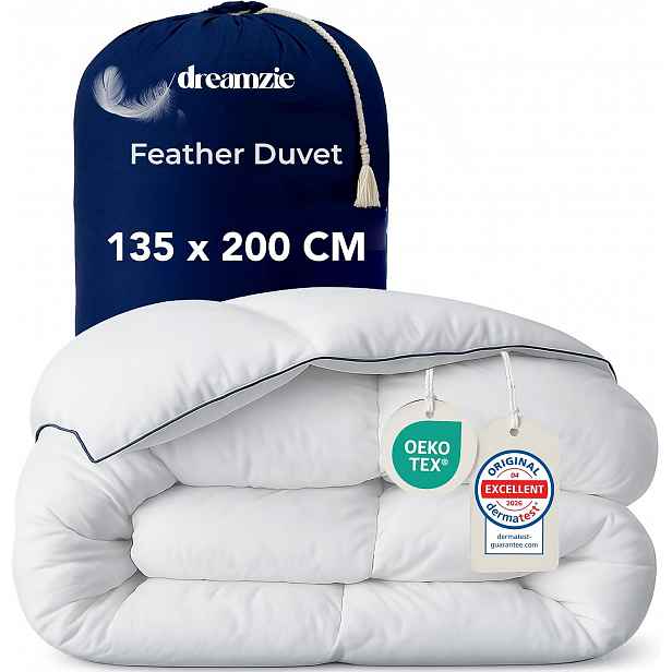 Péřová Přikrývka Dreamzie Ultra Comfort 135x200 cm 450 gsm Rds Oeko-Tex Kachní