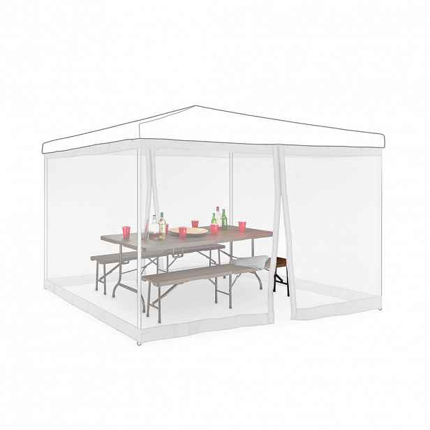 Relaxdays MOSKYTIÉRA Bílá 2-dílná pro altán 3x3 m