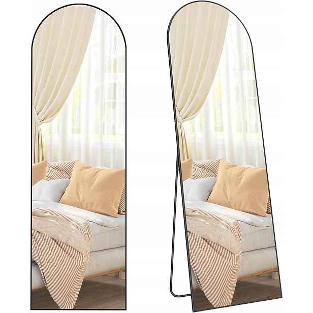 SONGMICS Volně stojící zrcadlo Bleer 160 cm černé III