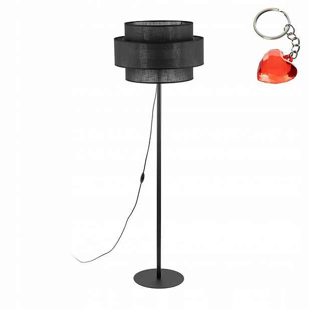Stojací lampa Calisto Černá E27 Vypínač na kovovém kabelu Tk Lighting