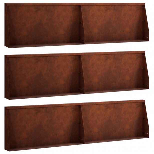vidaXL Opěrná zeď 6 ks 80 x 12 x 30 cm Povětrnostně odolná ocel Rezavá