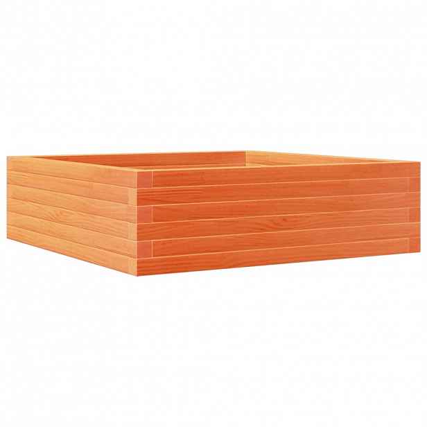 vidaXL Zahradní truhlík voskově hnědý 80 x 80 x 23 cm masivní borovice